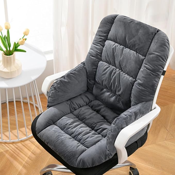 Desk Chair Cushion Office Chair Pad with High Back Support Seat Cushion with Non-Slip Bottom for Office Car Home Dining Room Kitchen