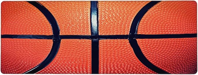 Basketball Oil Painting Large Mouse Pad Non-Slip Rubber Long Gaming Desk Mat Big Computer Keyboard Mousepad Waterproof Protector Wristing Pad for Gaming Office Home Decorative 31.5 X 11.8 Inch