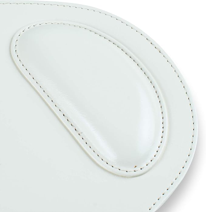 Londo PU Leather Oval Shape Non-Slip Mousepad with Wrist Rest Support, Waterproof Surface, Comfort Memory Foam, Light Ergonomic Design Mouse Pad for Laptop, Desktop