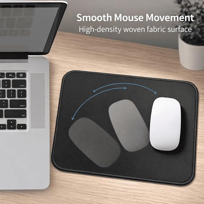 Mouse Pad | Premium PU Leather Surface with Stitched Edges | Anti-Slip Rubber Base, Easy to Clean | for Home Office, Computer Work, Writing & Daily Use (3, 11.81" L x 9.84" W(30cmL x 25cmW))