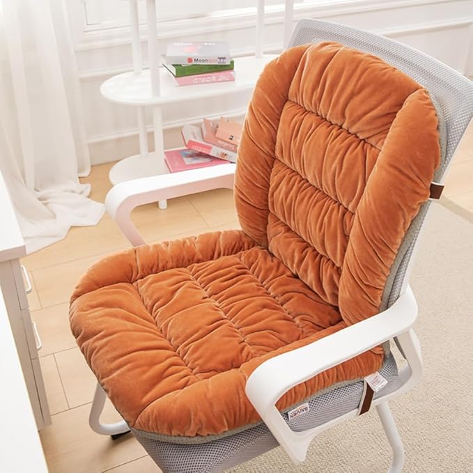 Desk Chair Cushion Office Chair Cushion Seat Cushion with Back Support Integrated Pad with Fixed Band for Sedentary Individuals