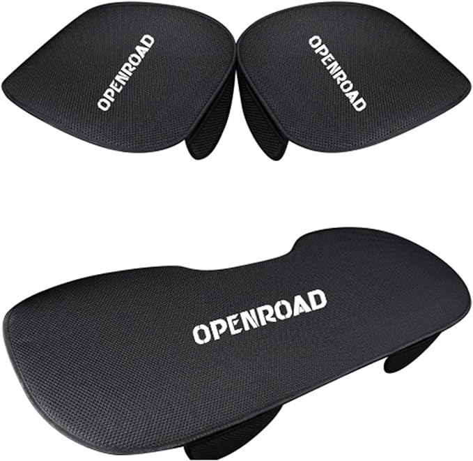 OPENROAD Memory Foam Car Seat Cushion – 1.2" Thick Comfort Pad for Driver, Office, and Home Chairs, Sciatica & Tailbone Pain Relief, Non-Slip Bottom, Black