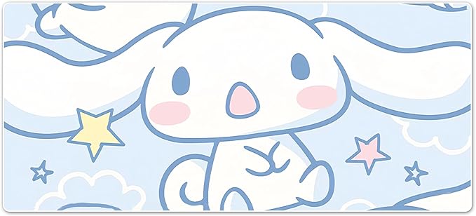 XXL Extended Gaming Mouse Pad/Mat- Large Cute Kawaii Anime Cartoon Design Mousepad for Girls and Women, Stitched Edges | 27.6"x11.8"x0.08" Dimensions (Cinnamon2)