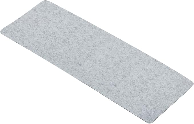 PATIKIL 35"x13" Desk Mat Protector, Felt Dual Side Mouse Pad Writing Mat for Office Home, Light Gray