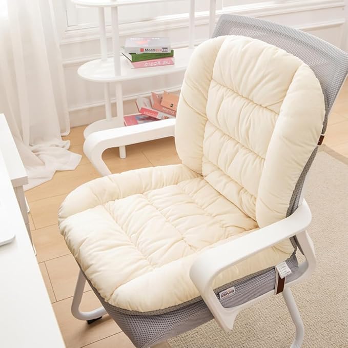 Desk Chair Cushion Office Chair Cushion Seat Cushion with Back Support Integrated Pad with Fixed Band for Sedentary Individuals