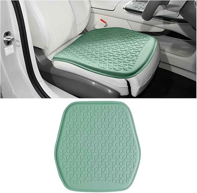 Zpana Gel Car Seat Cushion, Non-Slip & Comfortable Automotive Chair Protector Pad for Driving, Breathable Vehicle Interior Mat Cover Accessories, Universal for SUV Sedan Truck (Green)