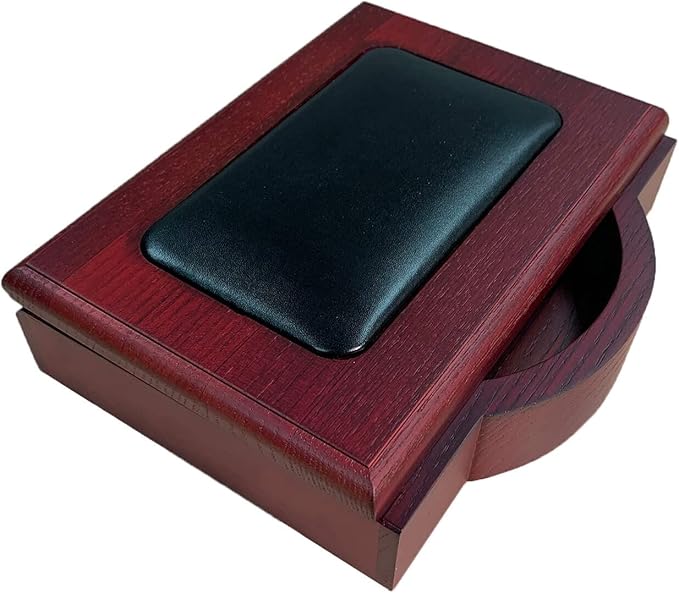 DACASSO Leather Desk Set - Luxury Leather Desk Pad& Desk Organization Essentials - Office Organization & Executive Desk Decor - (Rosewood and Black, 7 Piece)