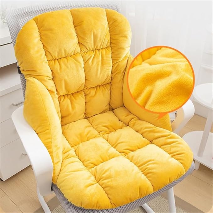 LYFJMUS High Back Office Chair Cushion Soft Desk Chair Pad with Ties Rocking Chair Cushion for Office Car Home Dining Room Kitchen
