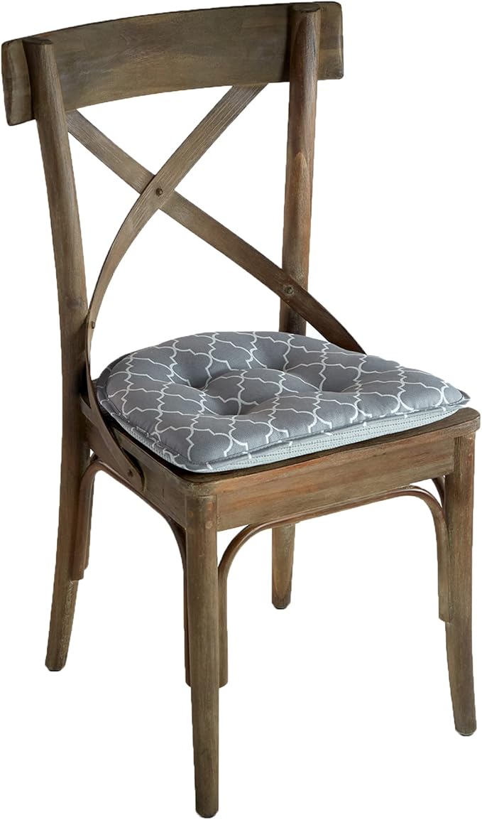 Non-Slip Chair Cushions, Assembled in USA, U-Shaped Skid-Proof Seat Pads for Dining Room, Kitchen, Office, 15"x16"
