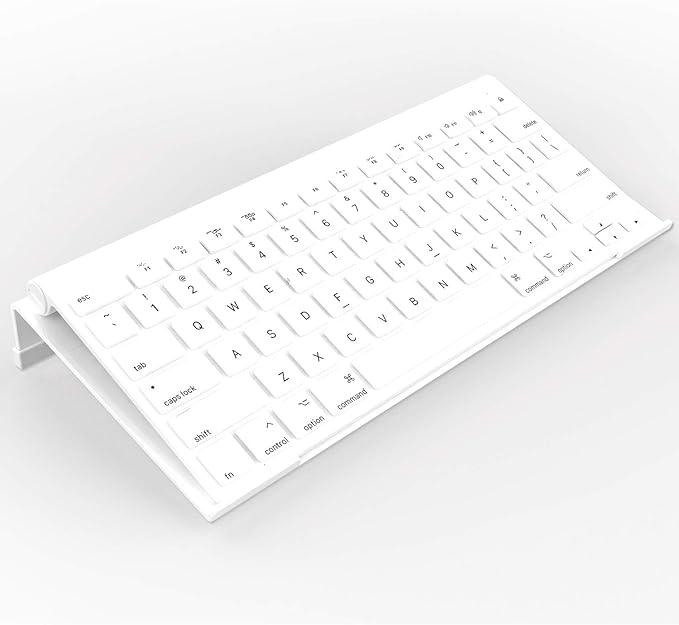 KOTEMON Mini Computer Keyboard Stand - 11.8'' x 5.1'' - Acrylic Keyboard Holder for 78 Keys, Universal Compact, with White Silicone Strip
