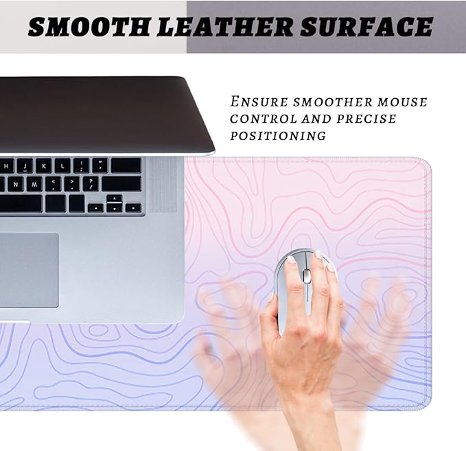 Abstract Lines Gaming Mouse Pad Pastel Gradient XL Mouse Pad Large Mousepad Extended Laptop Keyboard Mat Gaming Desk Pad Mouse Mat Office Computer Keyboard Laptop 31.5"x11.8"