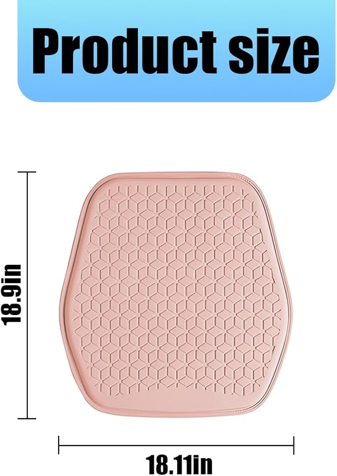 Zpana Gel Car Seat Cushion, Non-Slip & Comfortable Automotive Chair Protector Pad for Driving, Breathable Vehicle Interior Mat Cover Accessories, Universal for SUV Sedan Truck (Pink)