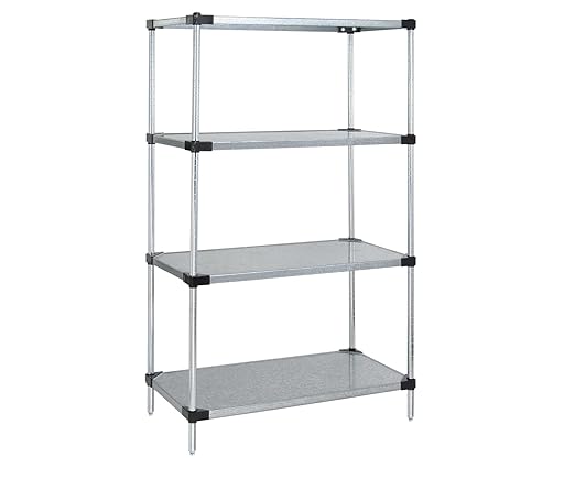 Quantum Storage Systems WR54-2454SG Starter Kit Solid Shelves Galvanized Steel 4 Shelves 54" H x 54" W x 24" D