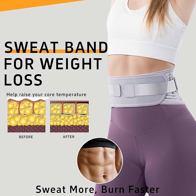 Lower Back Brace for Men and Women, Adjustable Lumbar Support Belt with Breathable Lightweight Design