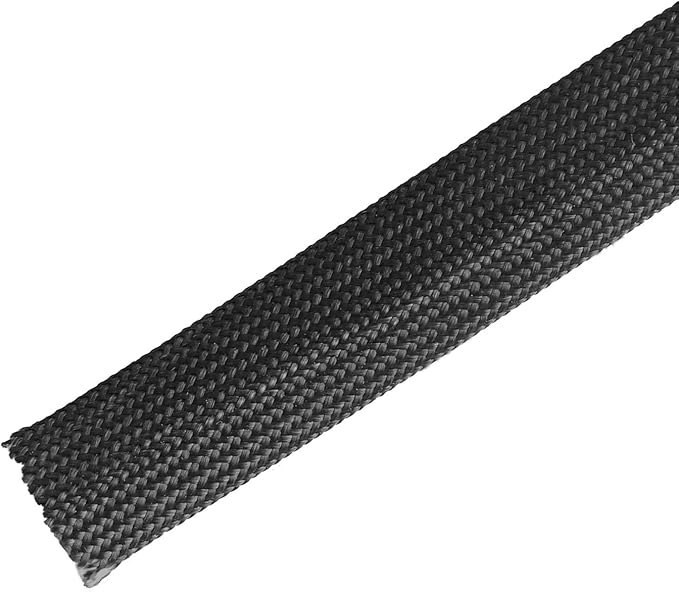 Heat Hose Fiberglass Wrap Shield Sleeve- 1/2" ID x 10'Black Adjustable Hose Heat Shield Spark Plug Wire fuel line Roll For Car Wire Loom cable Brake Line Cable