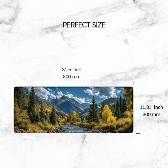 Desk Mat,Desk Pad, XXL Large Mouse Pad,Anti-Slip Big Mousepad with Stitched Edges,Extended Computer Mouse Pads for Desktop Highland Lake