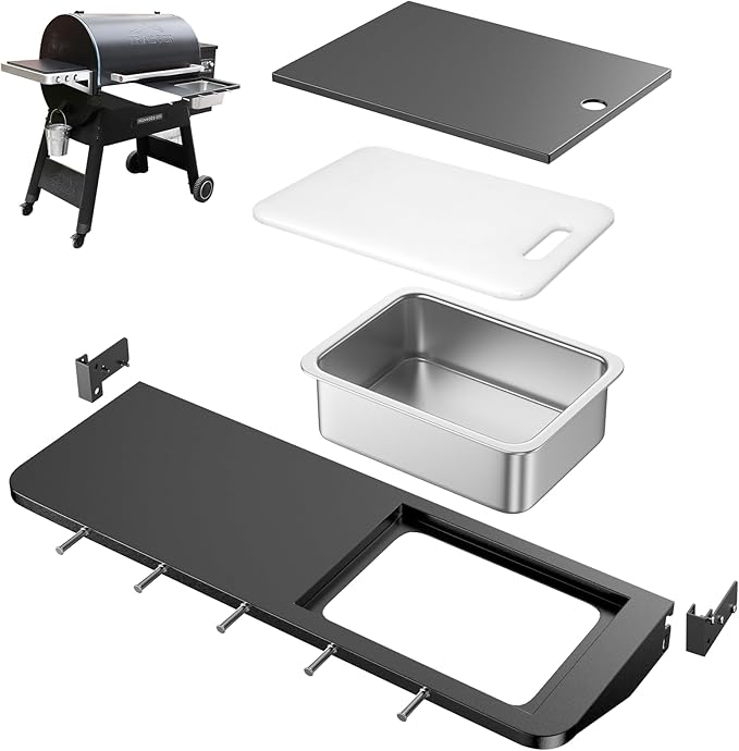 32.5 X 11.5 Folding Front Shelf for Traeger Pro 780 Ironwood 885, Easy-Check Fit Accessory for Outdoor Cooking or Use