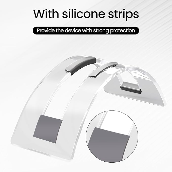Acrylic Vertical Laptop Stand, Sleek Transparent Desktop Notebook Dock, Space-Saving Docking Stand for MacBook, Surface, HP, Dell and More