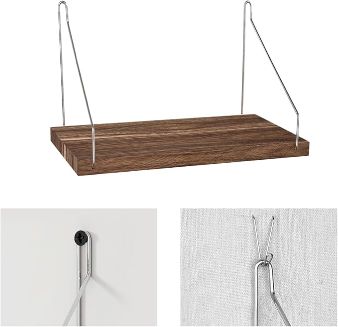 Fabric Wall Cubicle Shelf with Hooks for Work Decor, 11.8''x6'' Wooden Cubicle Organizer Storage Shelf with Hangers Cubicle Accessories for Office & Women Men Desk（1 Pack ）