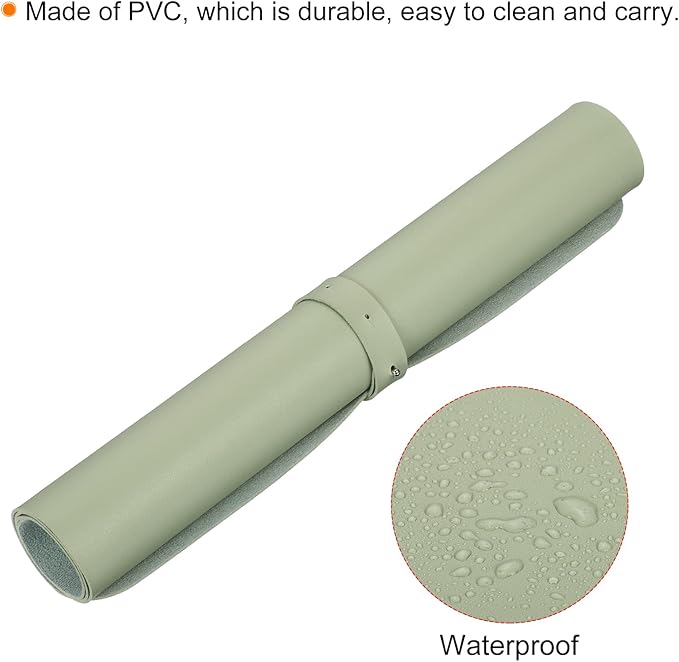 PATIKIL 24"x16" Desk Mat Protector, PVC Non-Slip Waterproof Mouse Pad Writing Mat for Office Home, Green