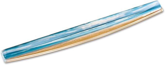 Fellowes Ergonomic Photo Gel Keyboard Wrist Rest with MICROBAN - Sandy Beach, Multicolor (9179401)