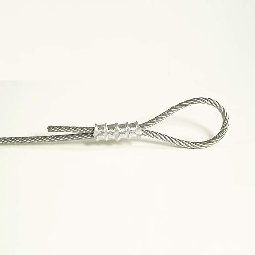 Aluminum Crimping Loop Sleeve for 1/8" Diameter Wire Rope and Cable (1/8" 100PCS)