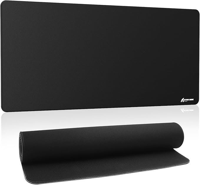 ATTACK SHARK CM02Pro Gaming Mouse Pad for Esports Speed Large Mouse mats for Desk Waterproof Surface Stitched Edges and Anti-Slip Rubber Base Size XXL Laminate 35.43” x 15.75” x 0.16” Black