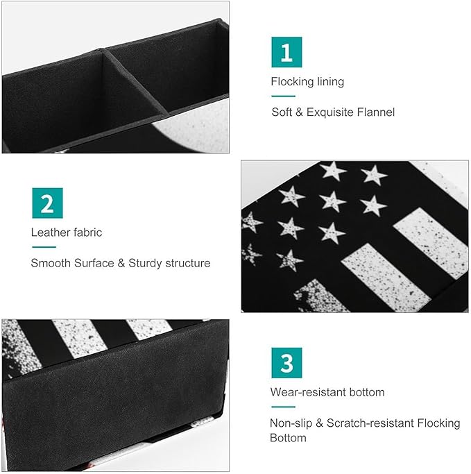 Stylish Pen Holder Desk Accessories Baseball American Flag, Ideal for Pens, Markers, and More