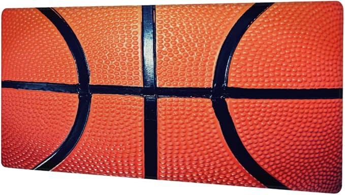 Basketball Oil Painting Large Mouse Pad Non-Slip Rubber Long Gaming Desk Mat Big Computer Keyboard Mousepad Waterproof Protector Wristing Pad for Gaming Office Home Decorative 31.5 X 11.8 Inch