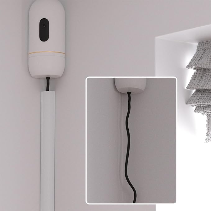 ZhiYo Corner Cable Concealer 85in, Medium Corner Cord Hider, Wire Covers for Cords, Paintable Cord Cover, Cable Management Channel Raceway for Wall, Floor Baseboard, Ceiling, 5 x L17in White