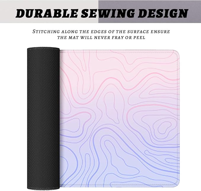 Abstract Lines Gaming Mouse Pad Pastel Gradient XL Mouse Pad Large Mousepad Extended Laptop Keyboard Mat Gaming Desk Pad Mouse Mat Office Computer Keyboard Laptop 31.5"x11.8"