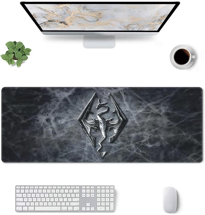 Generic Mouse Pad Non-Slip Rubber Base Mouse Pad Waterproof Desk Writing Mat for Office Home 12x31.5in, Black6