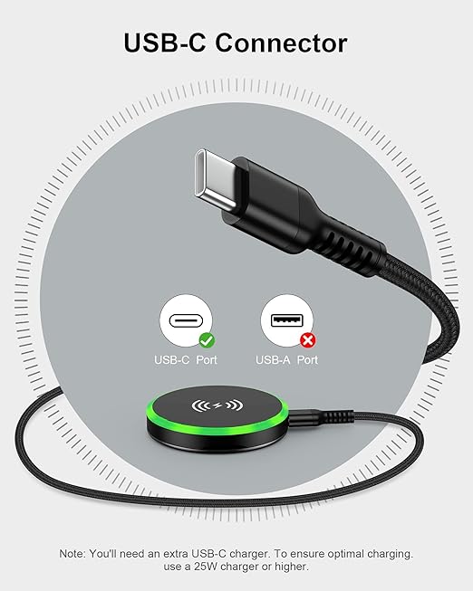 Android MagSafe Wireless Charger Pad with Stand– 15W Fast Charging Magnetic Pad for Samsung Galaxy S25 Ultra/S24, iPhone 17/16e/15/14, Google Pixel 9a/10 Pro XL, AirPods, Qi-Enabled Cordless Charger