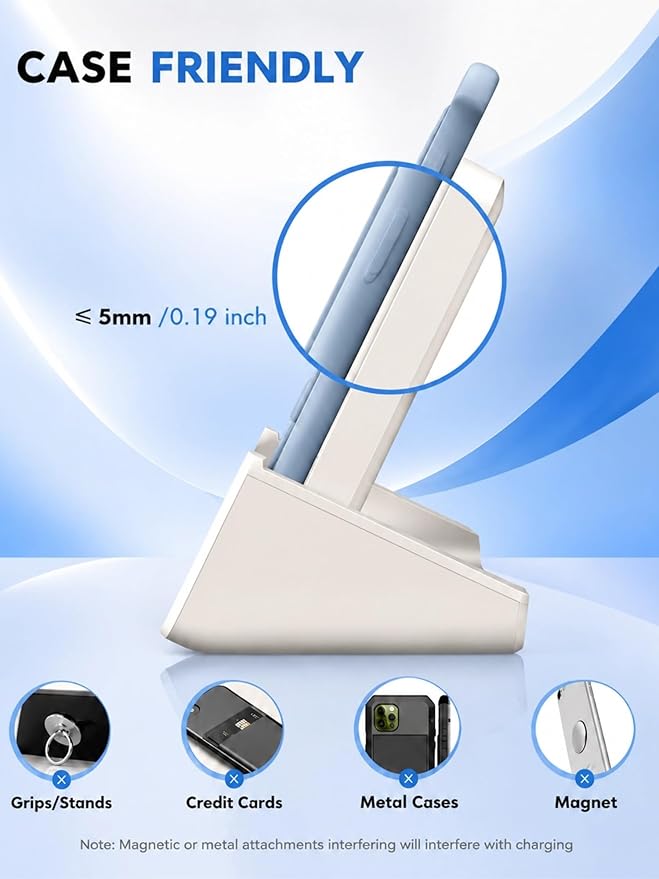 Wireless Charger YUWISS Wireless Charging Stand Cordless Charger 10/7.5/5W Compatible with iPhone 14 13 12/12 /11Pro Max/XR/XS Max/XS/X/8/8Plus Galaxy S22/S21/S9/S9+/S8/S8+ Note