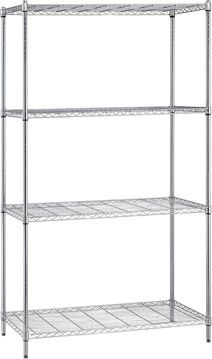 Quantum Storage Systems WR63-2448C Starter Kit Wire Shelves Chrome 4 Shelves 63" H x 48" W x 24" D