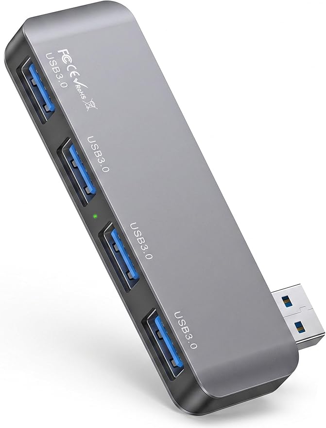 USB 3.0 Hub | Premium USB Hub for Laptops Cable-Free Plug-and-Play Design, Seamlessly Integrated with Your Device Wide Compatibility with Laptops, Desktops and Most USB-Enabled Devices