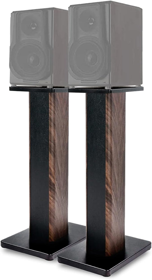 27.5 Inch (70CM) - Pair- Wood Speaker Stands for Home-Cinema HiFi Desktop and Satellite Speakers Monitor Stands, Enhanced Audio Listening Experience for Home Theaters