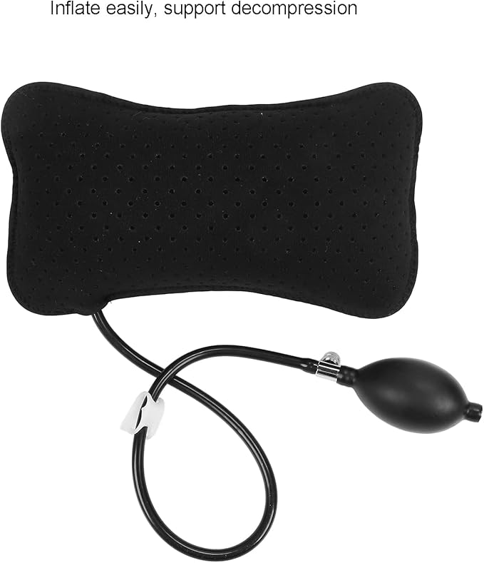 Inflatable Lumbar Support Pillow Washable Breathable Portable Waist Support Pillow for Home Office Chair and Car Bus Train Airplane Travel Seat