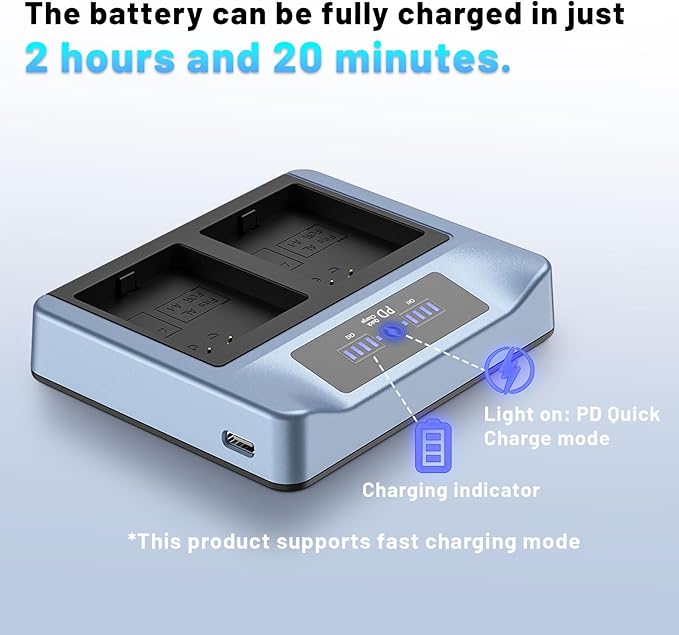 New Upgrade LCD Dual-Screen Display Charger Station for Arlo Pro/pro 2 Battery, Premium Charging Station 18W PD Supports Fast Charging