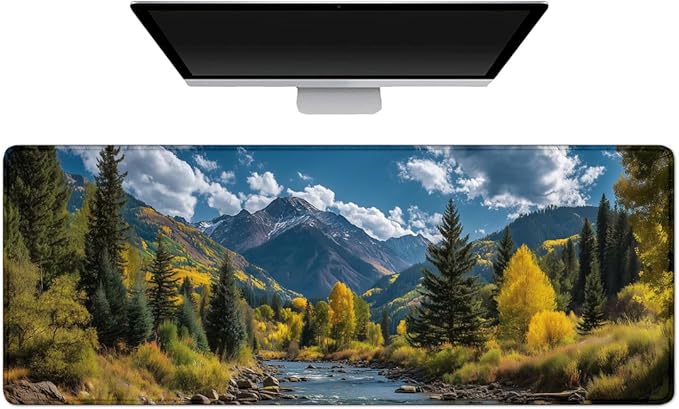 Desk Mat,Desk Pad, XXL Large Mouse Pad,Anti-Slip Big Mousepad with Stitched Edges,Extended Computer Mouse Pads for Desktop Highland Lake