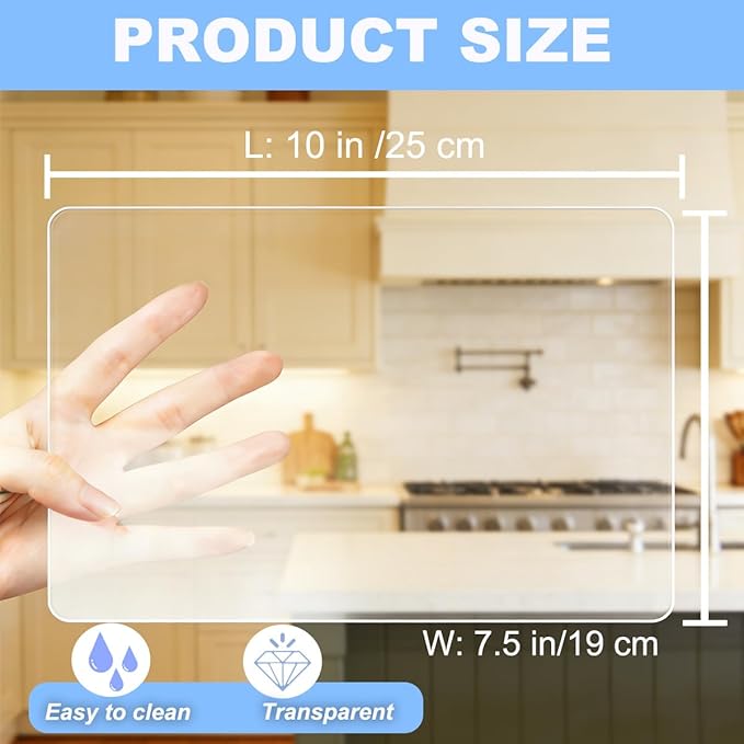 Anti Slip Mat, Non Slip Pad - 10x7.5 Inch Clear Reusable Rubber Desk Mat, Dishwasher Safe with Micro-Suction for Furniture, Guitar, Walker & Pet Safety