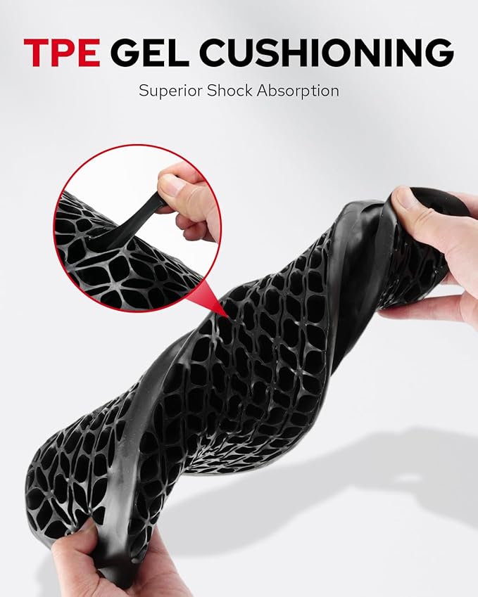 Amazicha Universal Motorcycle Gel Seat Pad, Motorcycle Seat Cushion, Large 3D-Honeycomb Structure Shake Rider Cushion TPE Shock Absorption and Breathable for Long Rides