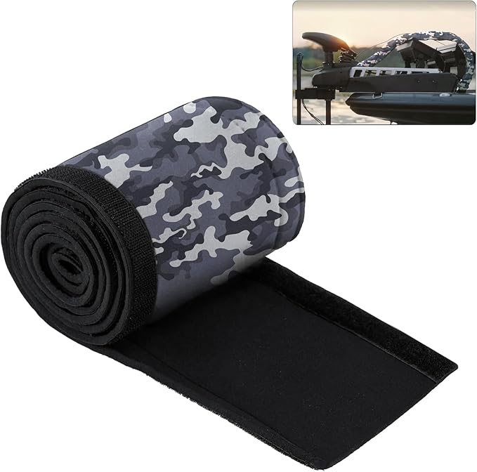 60" Trolling Motor Cable Sleeve, Made of Neoprene Trolling Motor Sleeve Great for Cover Cables and Extension Cords, Weather-Resistant,Organized Cable Management and Protect (Camouflage Blue)