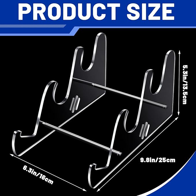 Taiyin Acrylic Keyboard Display Stand Holder Mechanical Computer Stand Shelf for Desk Transparent Acrylic 3 Tier Keyboards Storage Holder Tray for Computer Tablet Picture Frame(2 Pcs)