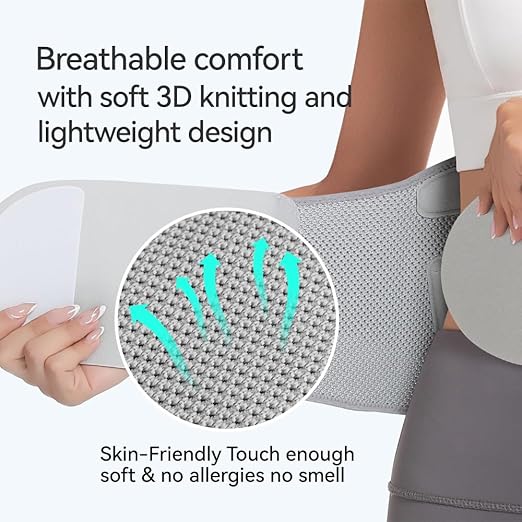 Back Brace for Lower Back Pain Men & Women,3D Knit Material Lumbar Support Belt,Soft Breathable Mesh Design Adjustable Anti-Skid Strap Ergonomic Lumbar Support Size XL 44"-52"
