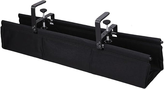 JTLB 28in Under Desk Cable Organizer Under Desk Cable Management Tray Cord Organizer with No Drill Clamp & Screw Mount for Home Office Storage