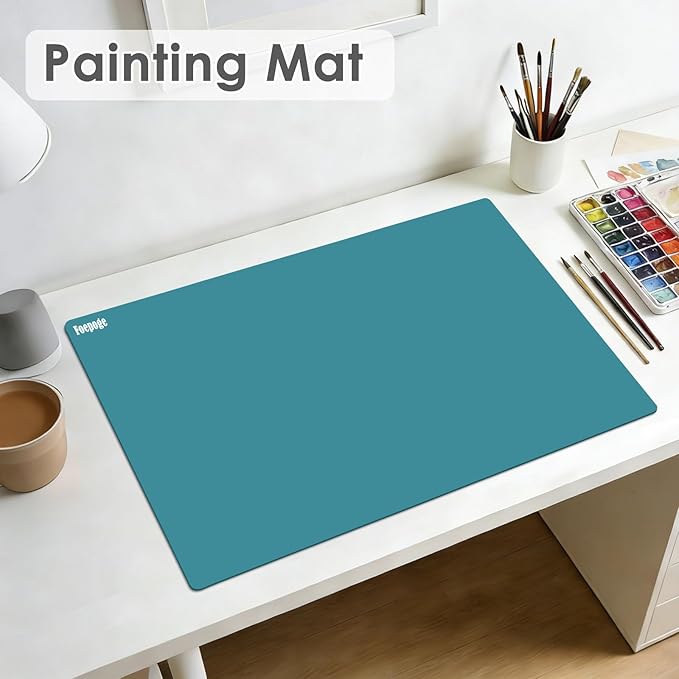 36.2"x24" Extra Large Silicone Mat for Epoxy Resin, Nonstick Silicon Mats for Crafts Jewelry Casting, Non-Slip Kitchen Table Placemats for Countertop Protector Heat Resistant by Foepoge, Morandi Green