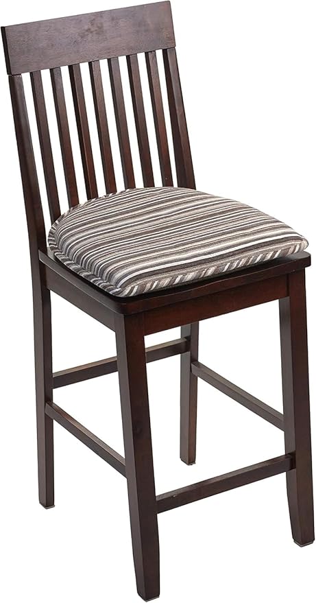 Klear Vu Raindrop The Gripper Non Slip Chair Cushions, Soft & Comfortable Seat Pad, Sitting Pillow for Kitchen, Dining or Office, 8 Count (Pack of 1), Driftwood Stripe