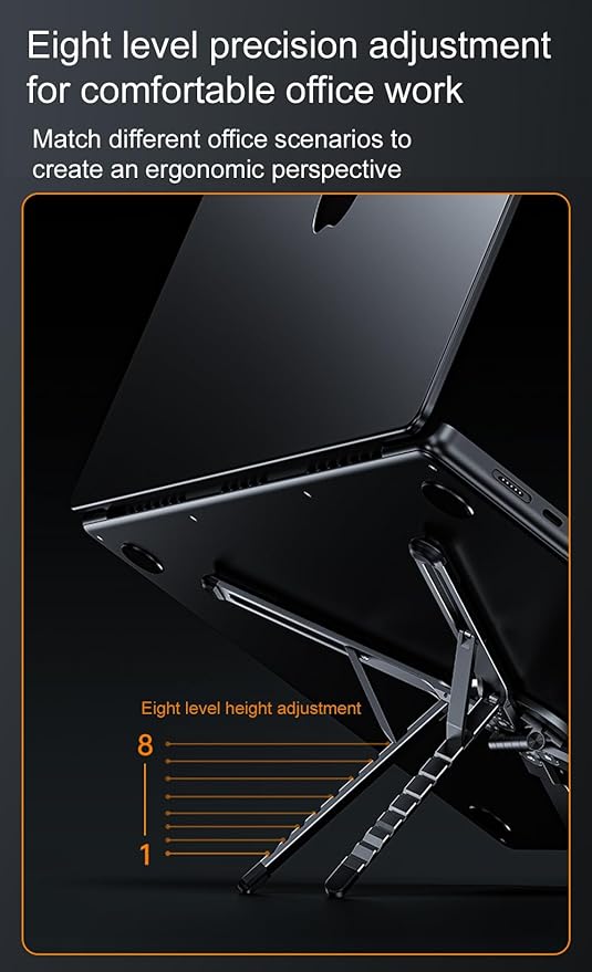 Multi-Purpose Portable Magnetic Stand, Suitable for Smartphones, Pad，Laptop， AluminumAlloy Material,Suitable fortraveling, Official Working and Leisure, and Home Entertainment (E05-gray)