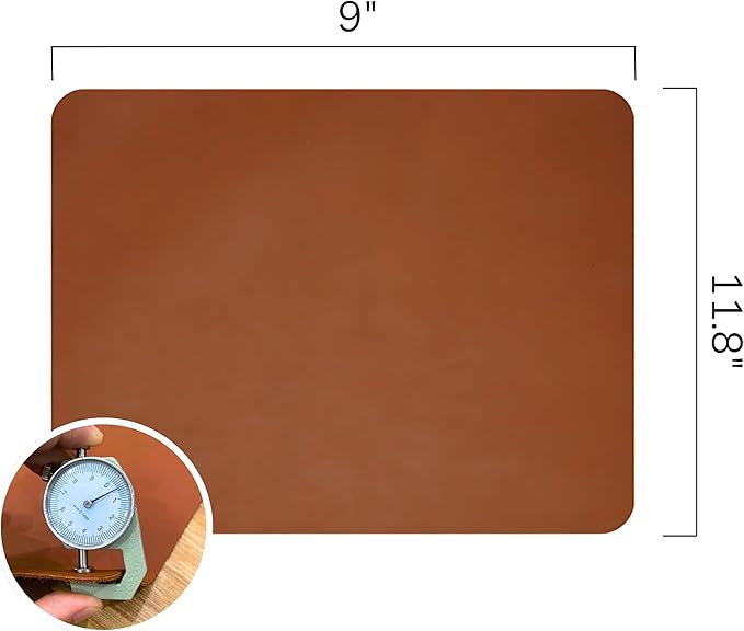Durable Full Grain Leather Mousepad for Laptop Computer PC Personality Desings Gaming Mouse Pad Mat - Executive Mousepad for Work Desk & Office Essentials, Genuine Mat